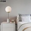 Postmodern Simple Marble Base Table Lamp Nordic Living Room Home Deco Glass Ball Desk Lamp Bedroom Bedside Lamp Simple Tafellamp 2
