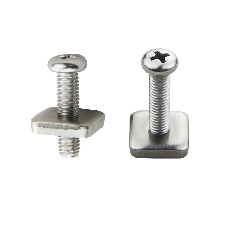 10 Pieces M4 & M5 Stainless Steel Manual Tip Sup Center Fin Screw Plate Long board Screw And Plate Smart Longboard Fin Box
