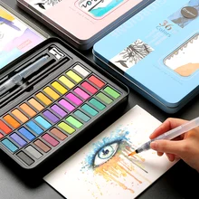 Акварельные краски в наборе 36 цветов, студенческий набор с твердой росписью для начинающих детей, ручная роспись, акварельные Портативные товары для рукоделия