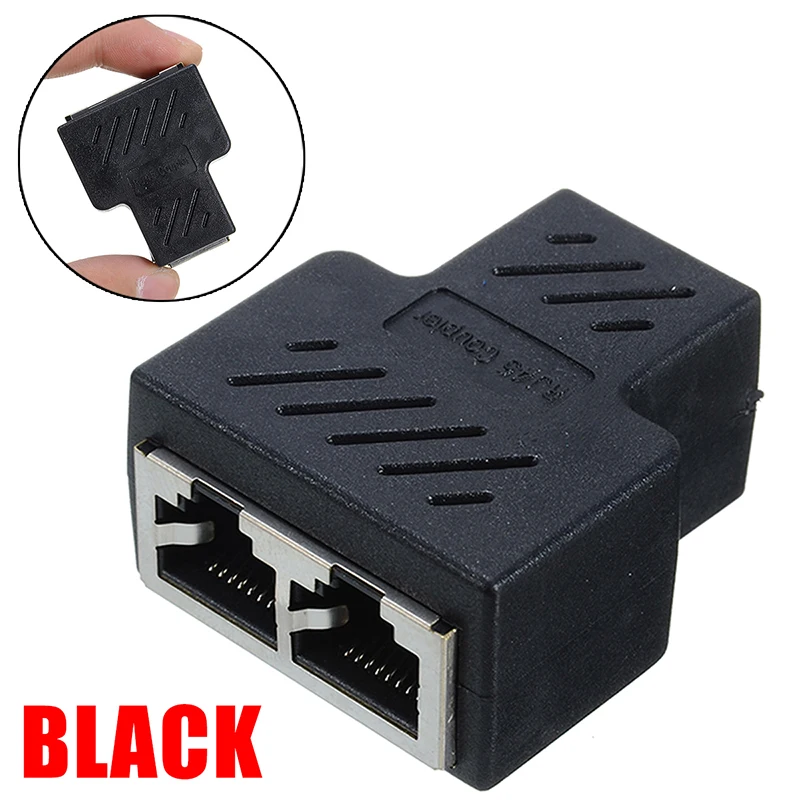 RJ45 Сплиттер Адаптер 1-2 двойной женский порт LAN Ethernet сетевой сплиттер адаптер для компьютера разъем