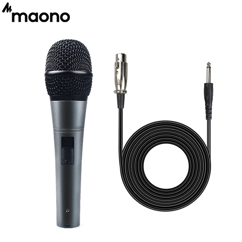 

MAONO Professional Dynamic Karaoke KTV Microphone Stage Cardioid Vocal Wired MIC With XLR Cable Plug And Play Microfone K04