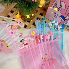 Новая Милая креативная нейтральная ручка 10 шт./партия Корейская ins девушка сердце веб-набор Celebrity ручка Студенческая креативная Милая мультяшная нейтральная ручка