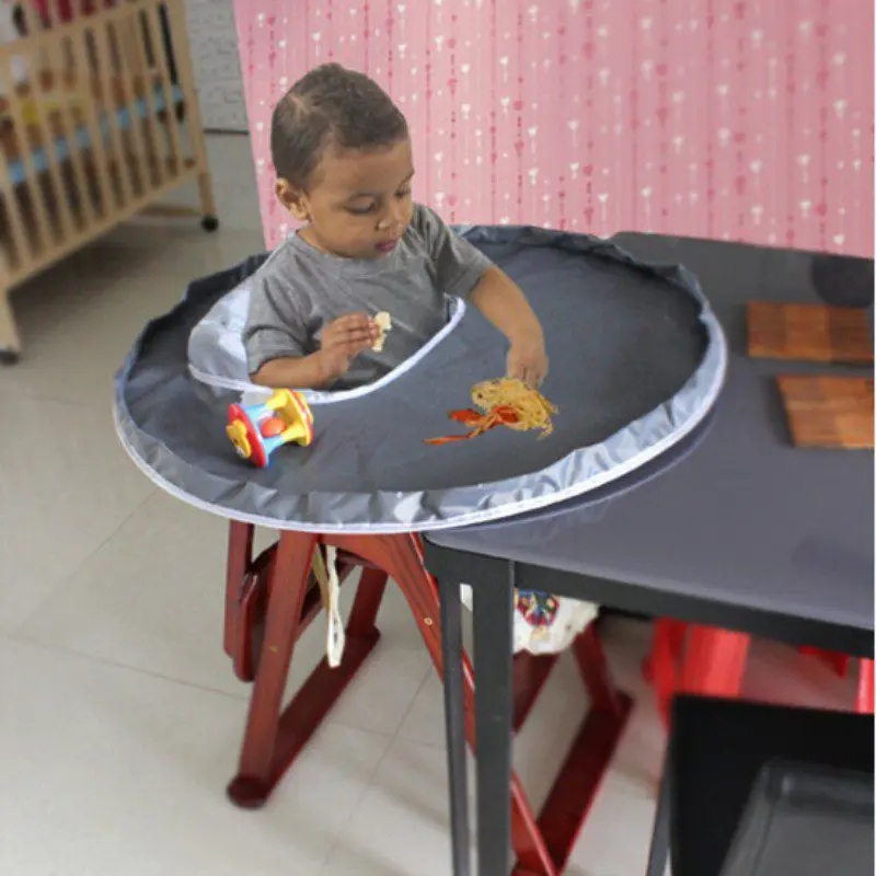 Hilittlekids детские нагрудники съедают коврик для корма водонепроницаемый Оксфорд ткань анти-утечки рисовый нагрудник для От 1 до 5 лет
