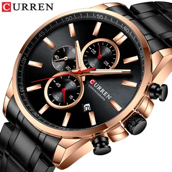 

2020 New CURREN Top Brand Luxury Men's Watches Auto Date Clock Male Sports Steel Watch Men Quartz Wristwatch Relogio Masculino