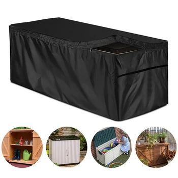 

Waterproof Garden Deck Box Cover Outdoor Furniture Protection Storage Drawstring Wind Resistant 130x60x71cm Dust Patio Cover