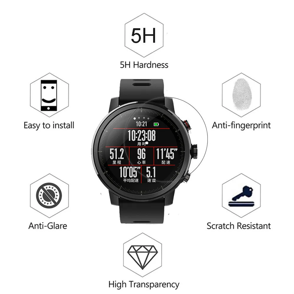 5 шт. в упаковке для Xiaomi Huami Amazfit Stratos Pace 2 2 s, Смарт-часы с полным покрытием, мягкая ТПУ Защитная пленка для ЖК-экрана
