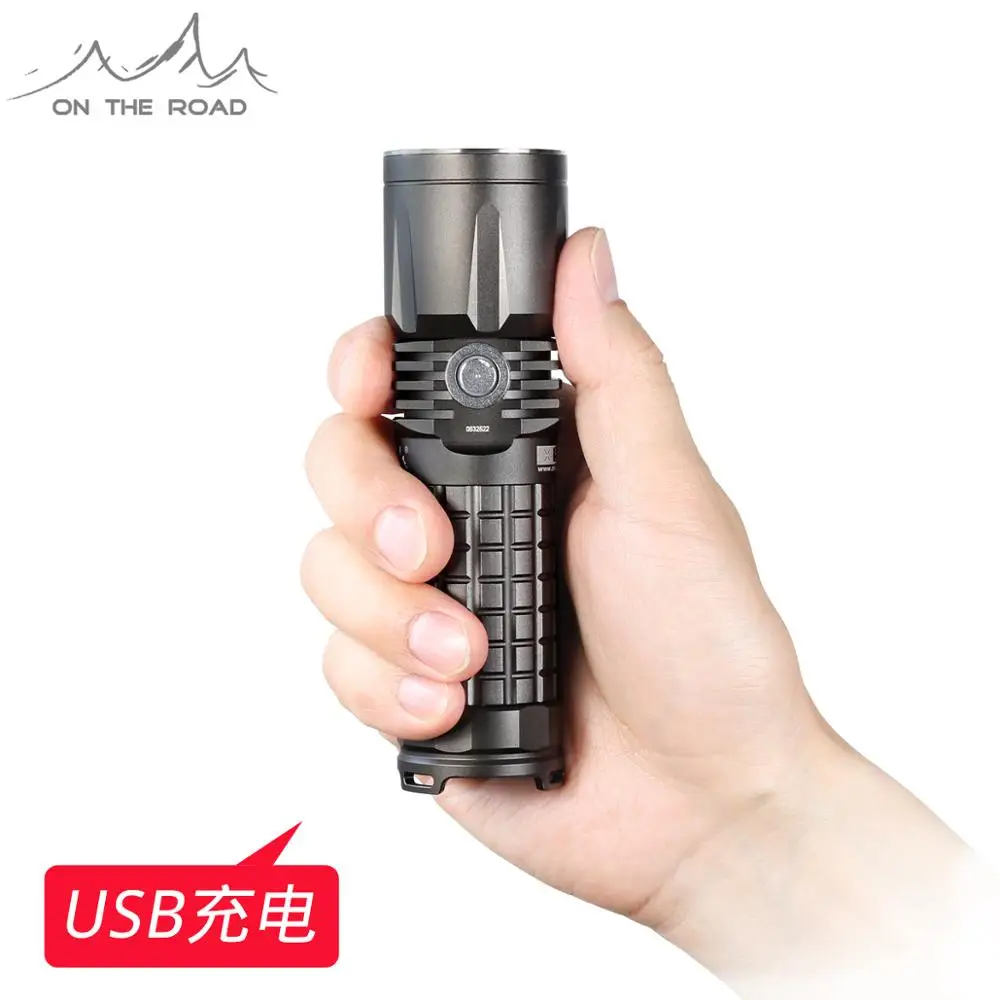 Фонарик на дороге X5 (без аккумулятора) USB Type C литиевая зарядка 26650 Прямая 18650