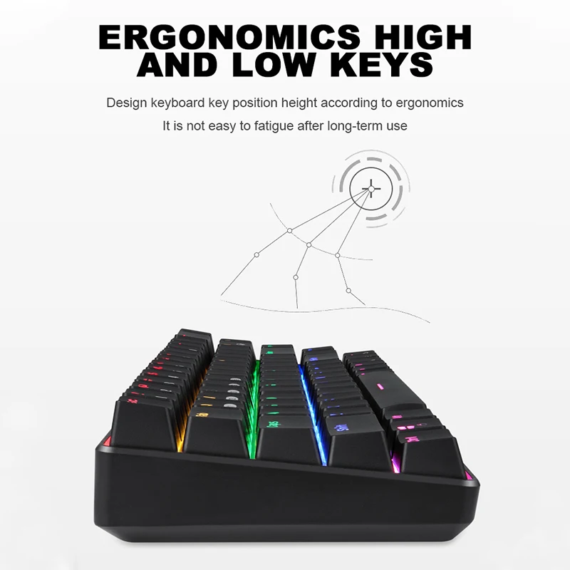 Technology 68 keymechanical keyboard Bluetooth wired 2.4G Bluetooth wireless Bluetooth three mode tablet mobile phone computer