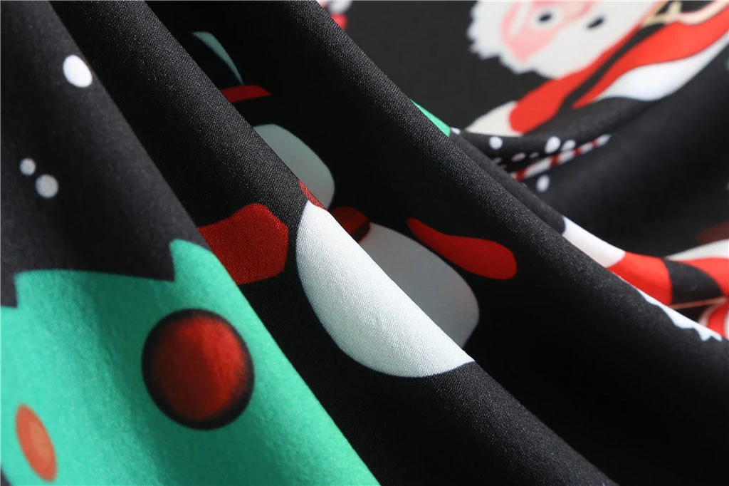 JAYCOSIN Christmas Dress Autumn Women Long Sleeve Winter Dress Vintage 50s 60s Gothic New Year Festival Winter Dresses 918