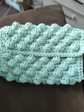  Women's Single Shoulder Messenger Bag, hand crocheted cotton thick thread woven bag, lovely granular bean bag 