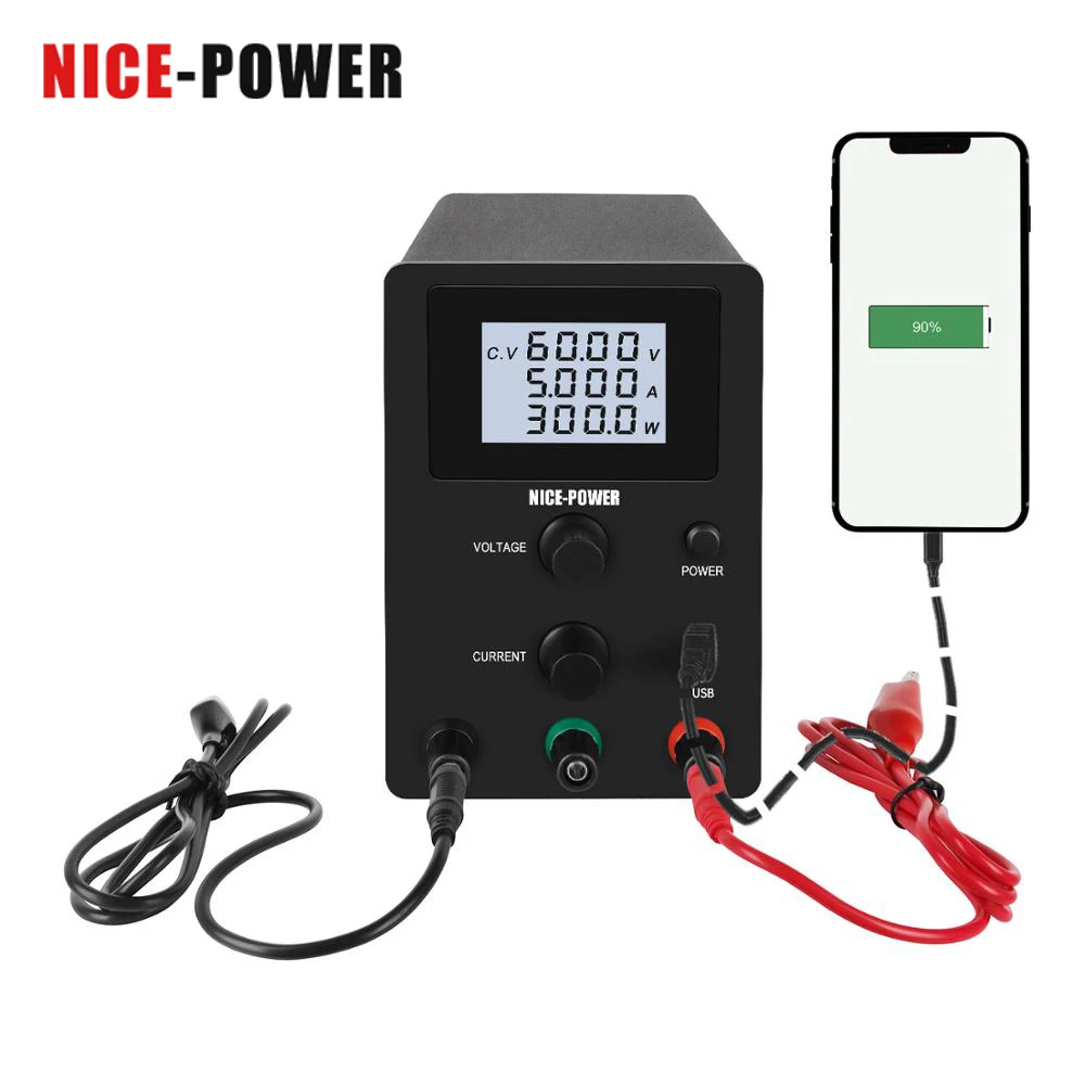 Импульсный лабораторный источник питания постоянного тока с регулируемым