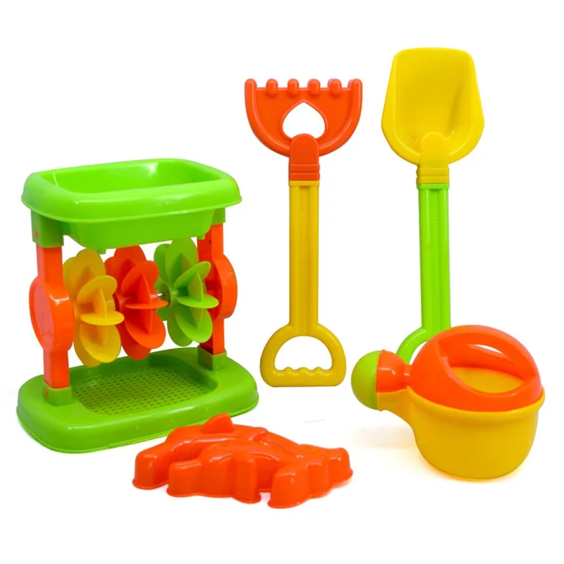 Brinquedos de Praia para Crianças Ferramentas de Dragagem do Bebê Material Seguro Ampulheta Chuveiro Molde Praia Jogar Areia Água Crianças Brinquedos pá 5 ferramentas de dragagem do bebê ampulheta pá