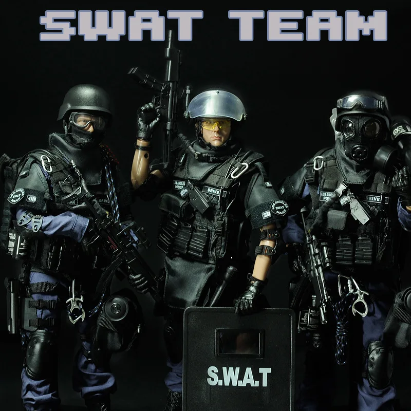 

Pattiz Model Craft Military Joints Figurine 1/6 Ratio Te Police SWAT Soldier Model Toy