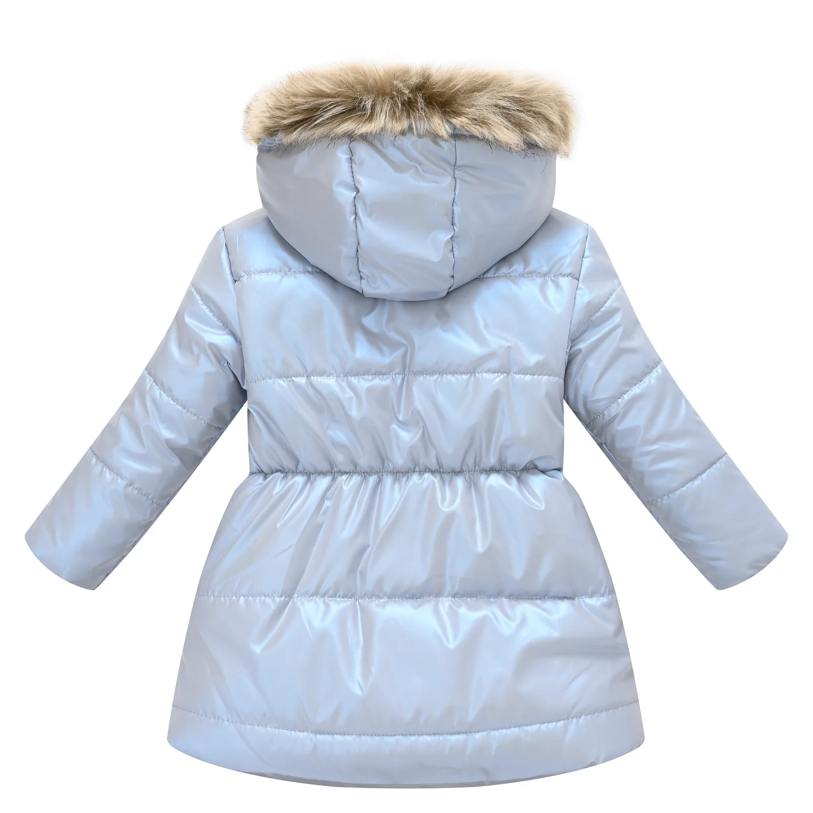 inverno prova dwaterproof água quente veludo bebê meninas jaquetas de neve pele brilhante criança casaco longo crianças outerwear crianças roupas para anos