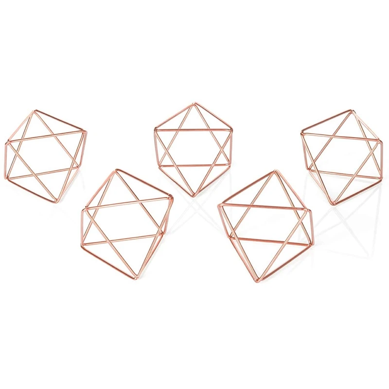 

5 Pcs Air Plant Holder Mini Metal Tabletop Decor Modern Geometric Planter Tillandsia Air Fern Display Stand Decoration