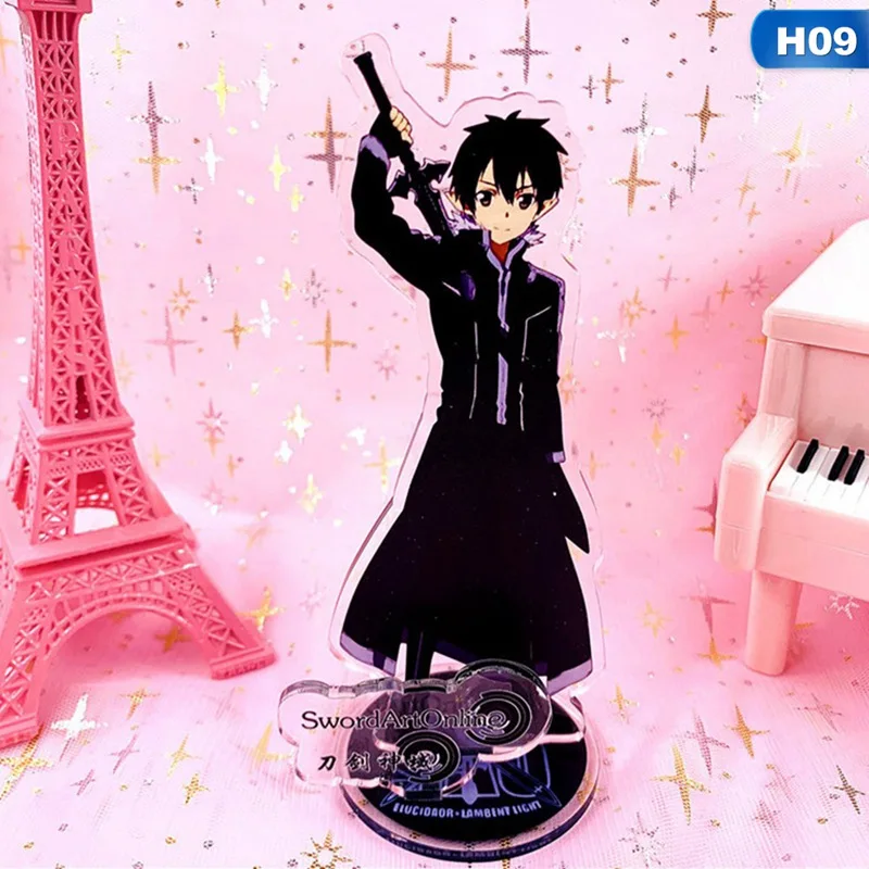 Sword Art Online Model Anime Cartoon Toys Yuuki Asuna Kirigaya Kazuto Acrylic Figure Christmas Gift Decoration