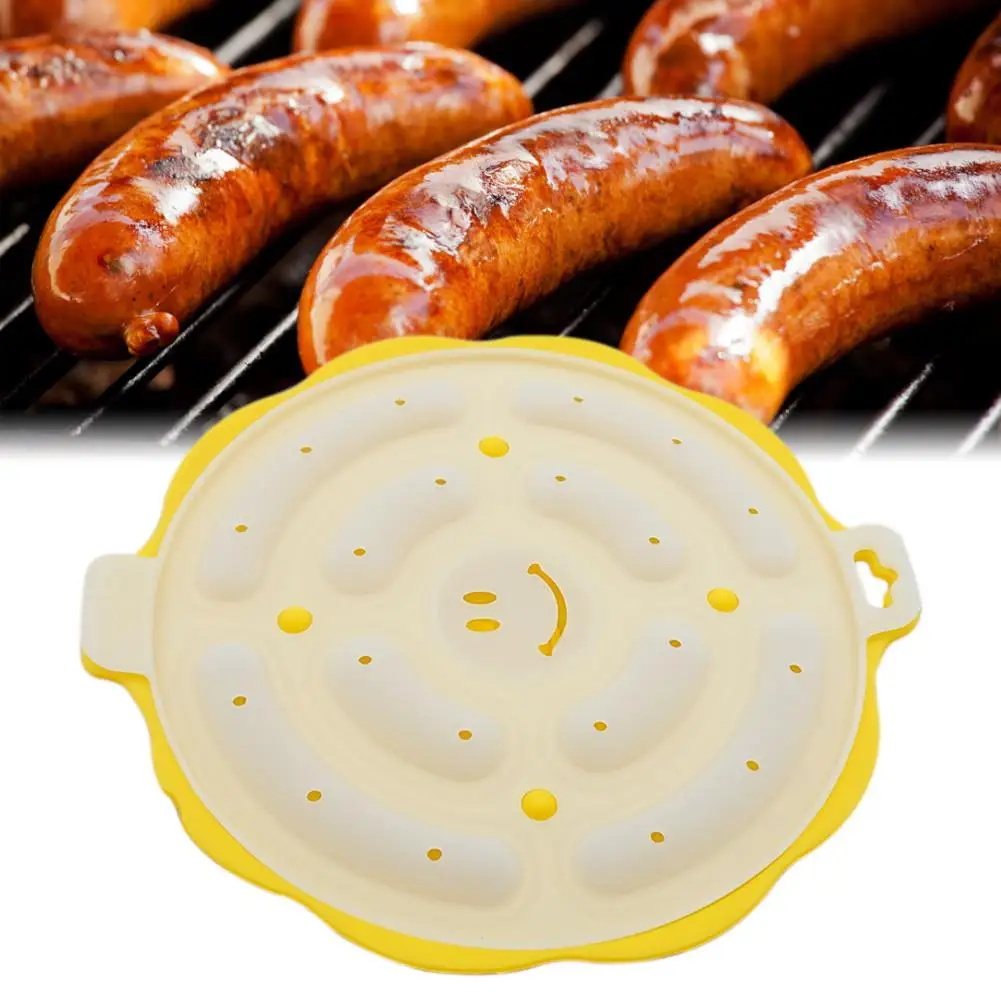 Силиконовая круглая форма для колбасы, форма для выпечки мяса, самодельная форма для хот-догов с крышкой, безопасная Нетоксичная, без запаха