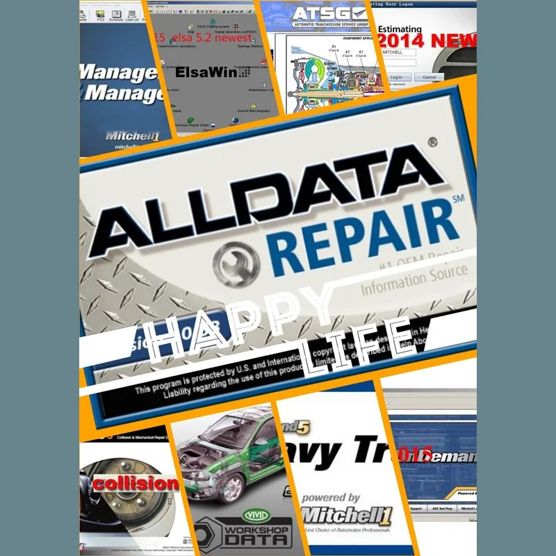 Высококачественное диагностическое программное обеспечение Alldata V10.53 и OD5 для