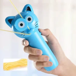 Lanzador de cuerda de hélice con controlador de cuerda para niños, juguete eléctrico divertido para exteriores, regalo para niños, propulsores eléctricos