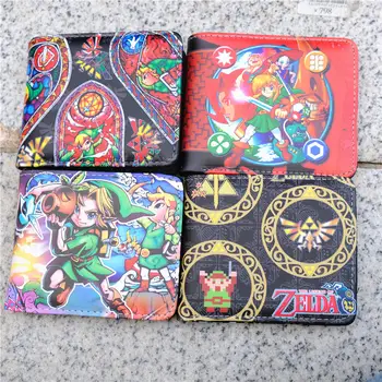 

game LINK Sheikah Slate Majora Mask Hylian Shield lOGO Coin PU Leather Wallet Purse Bag Holder Layer Cool Hot 4style