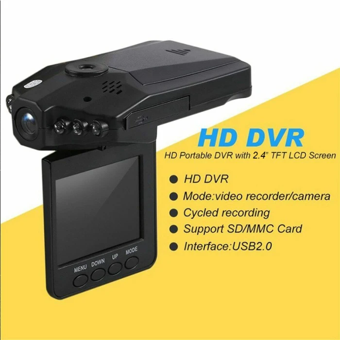Автомобильный видеорегистратор Dashcam с широкоугольным HD датчиком движения и ночным видением B88