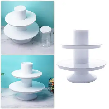 

Double layer birthday Surprise Cake Stand Popping Cake Stand 2 in 1 Happy Birthday Trigger Cake Holder