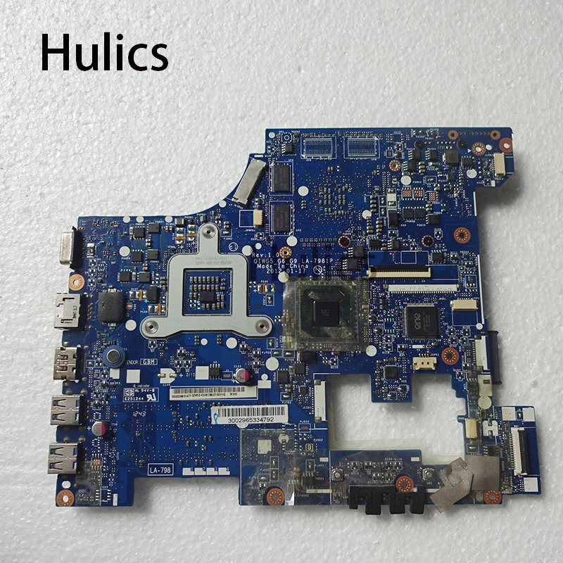 Hulics оригинальная материнская плата для ноутбука для lenovo G480 LA-7981P