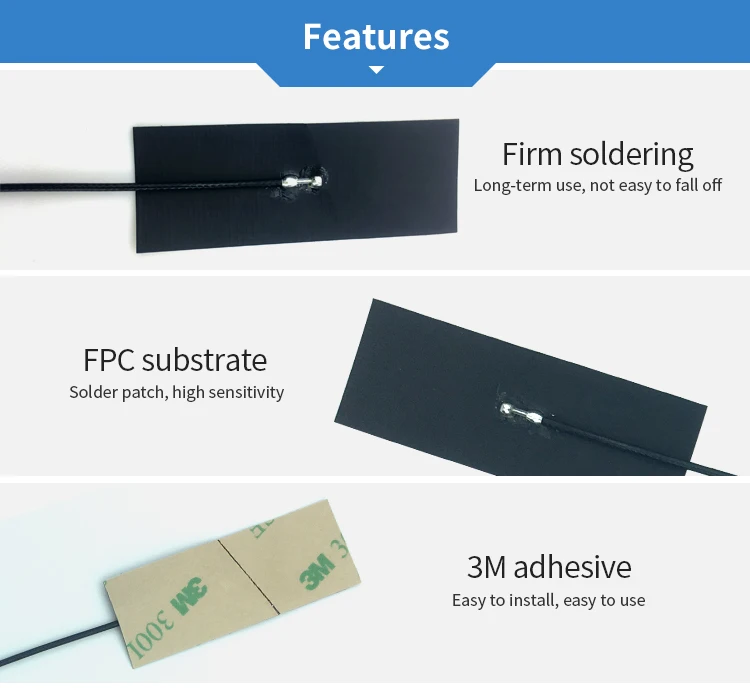 10 шт./лот IPEX Wifi антенна 433 МГц 2dBi TX433-FPC-4516 всенаправленная FPC 4g антенна