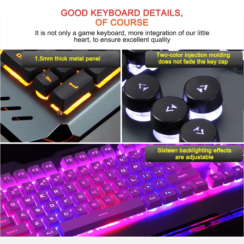 fio teclado ergonômico com retroiluminação rgb suporte