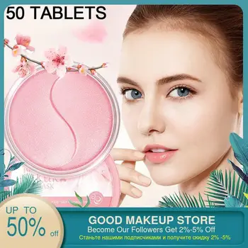 

50pcs/ box Sakura Moisturizing Eye Mask Anti-Aging Wrinkle Remove Dark Circles Acne Beauty Patches For Eye Skin Care