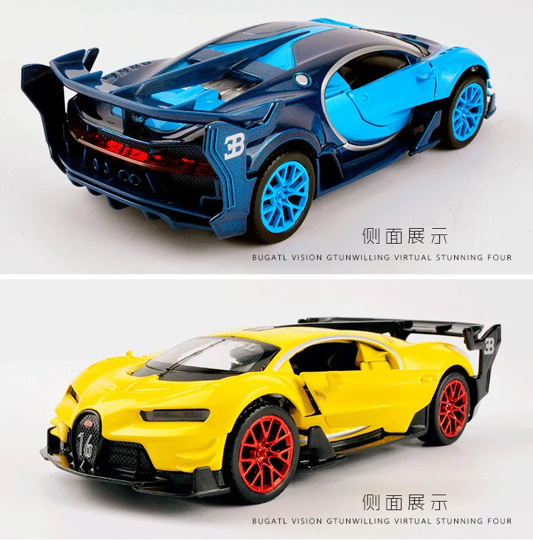 Игрушка из сплава Jiaye, игрушка для мальчика из сплава Bugatti G Vision, оригинальная модель автомобиля из сплава Vb32