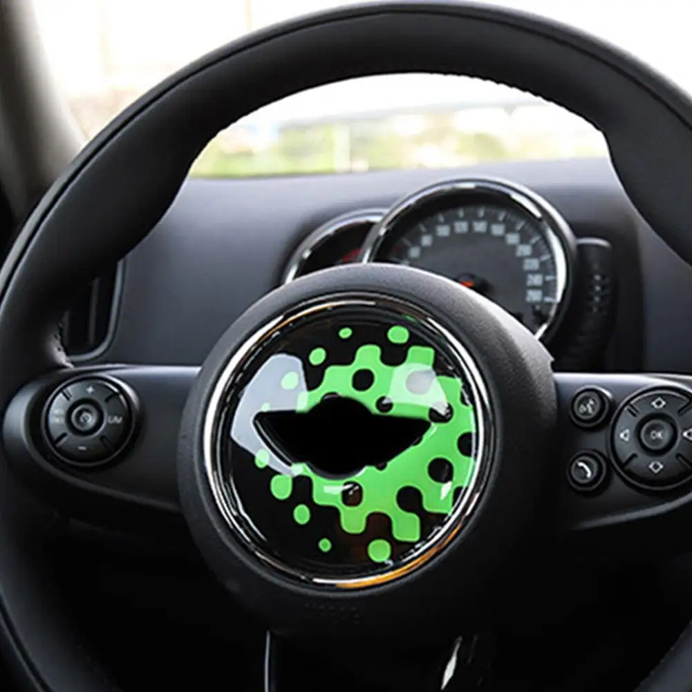Крышка автомобиля Стайлинг интерьера украшения 3D руля наклейка для колес для Mini Cooper F55 F56 Автомобильный руль Центр Наклейка