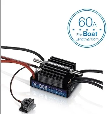 

Hobbywing 60A SeaKing V3 Waterproof Speed Controller 2-3S Lipo 6V/2A BEC Brushless ESC for RC Racing Boat