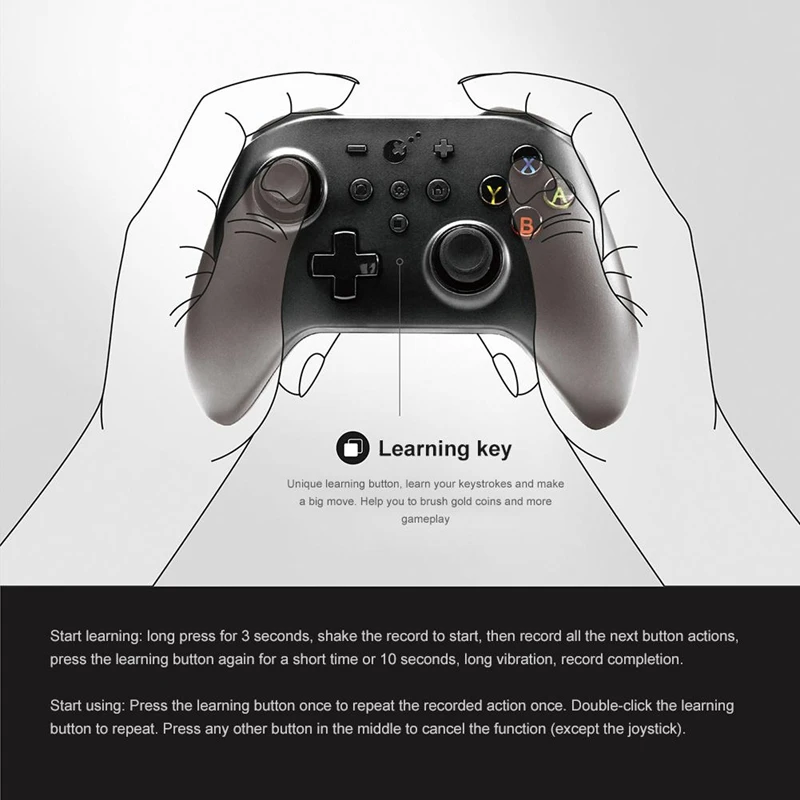 Беспроводной игровой контроллер Bluetooth для kingd Ns Switch Pc Android встроенный шестиосевой гироскоп pcx-вход pcd-вход(Ns08
