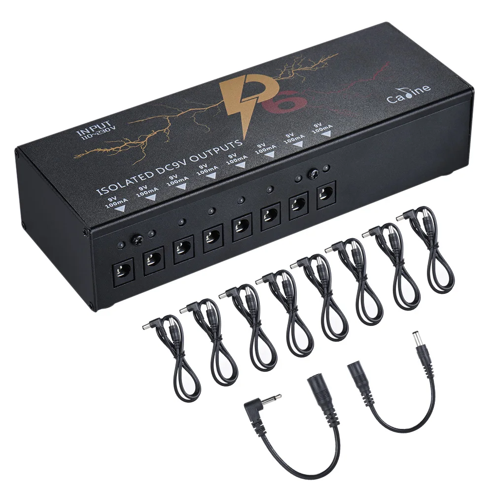 Caline P6 8 изолированный DC 9V выход Электропитание для гитары с защитой от короткого замыкания