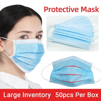 

Unisex 3-Layers Non-woven Face Masks Anti Dust Mouth Nose Cover Anti Bacterial Anti-fog and haze Masks for Men Women test korona