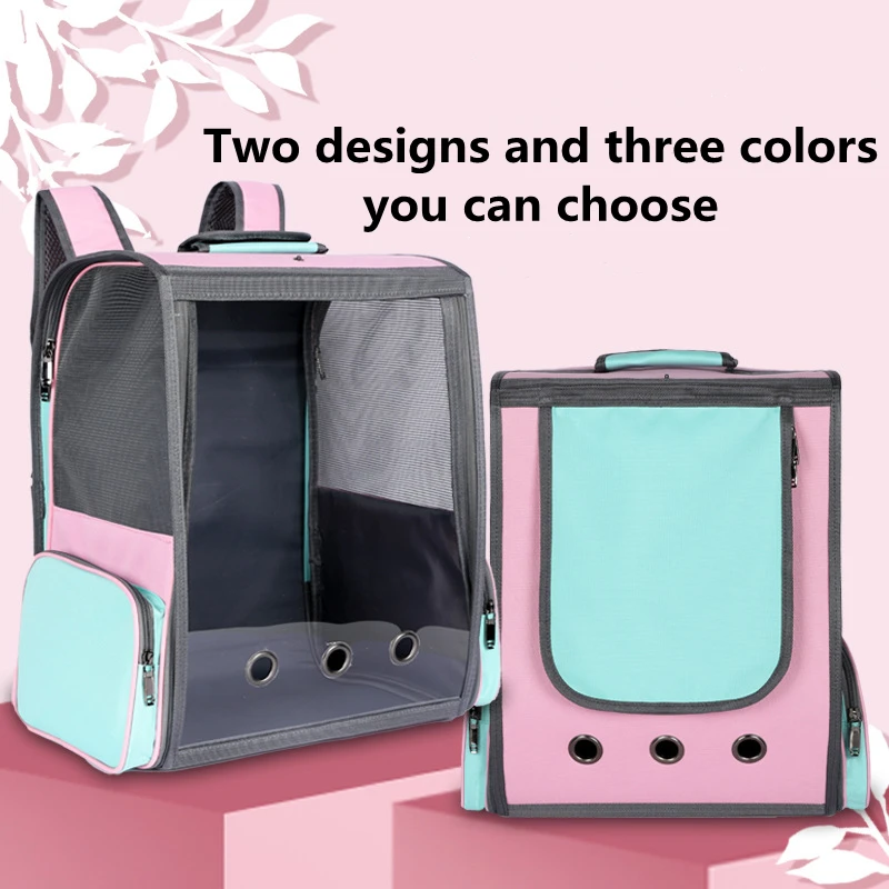 Outdoor Portable Pet Space Capsule Backpack Cat Bag Transparent Mesh Breathable For Cats PVC Folding Dogs | Дом и сад