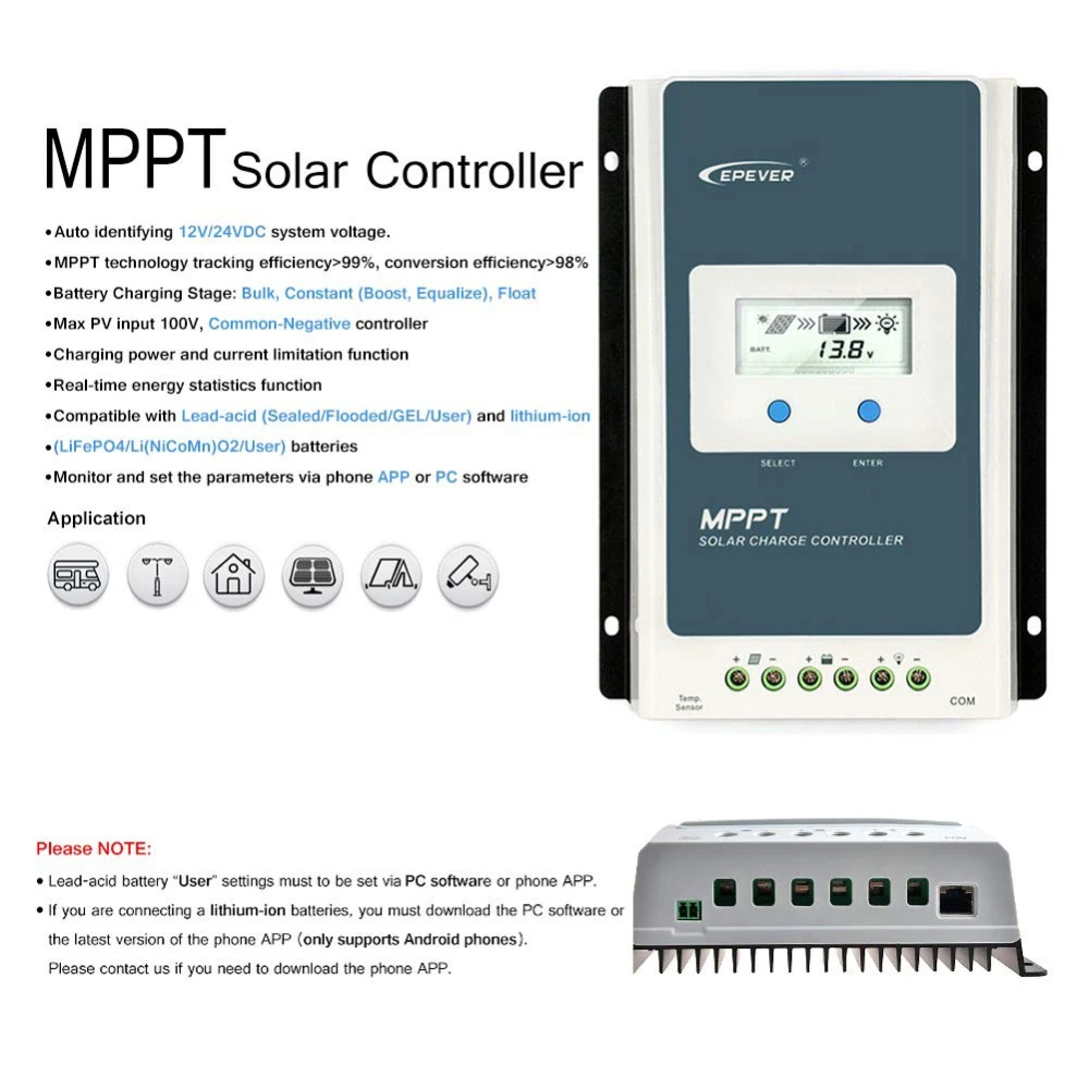 ソーラー充電器コントローラー,LCD,ソーラーレギュレーター,鉛,酸,ゲル,溶接,20a,10a,12v,24v