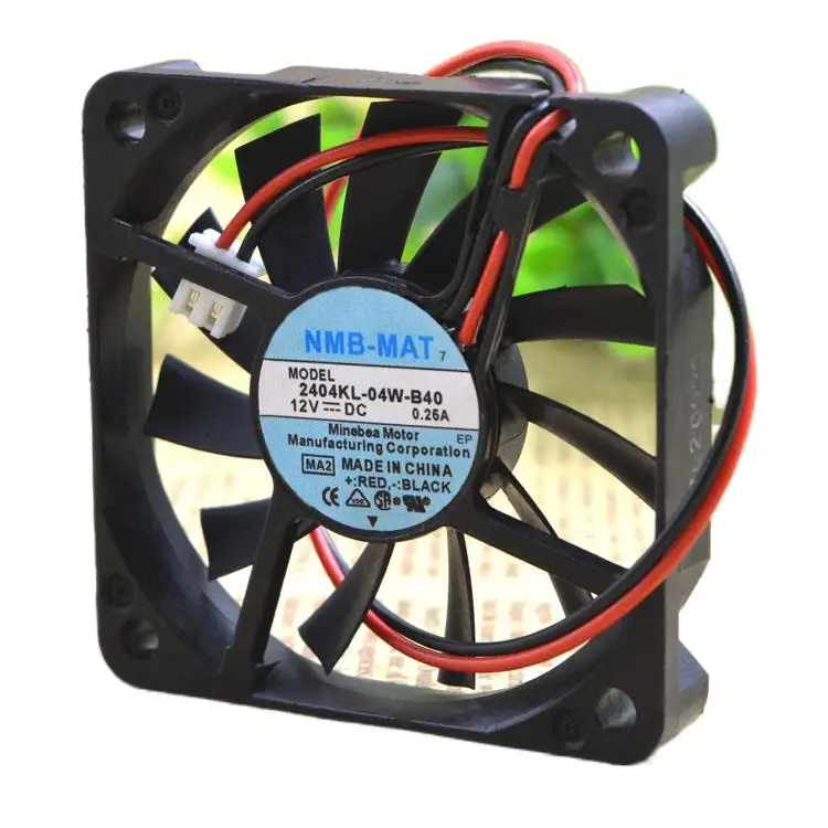 

6010 12V 0.25A 6cm Ultrathin 2-Wire Chassis Cooling Fan 2404KL-04W-B40