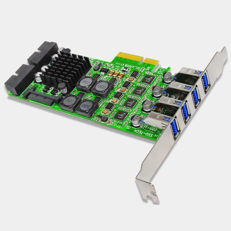 Добавить на карту PCI Express USB 3,0 PCI-E 19 Pin USB 3,0 адаптер PCI-E к USB 3,0 контроллер PCI E PCIE USB3.0 плата расширения для ПК