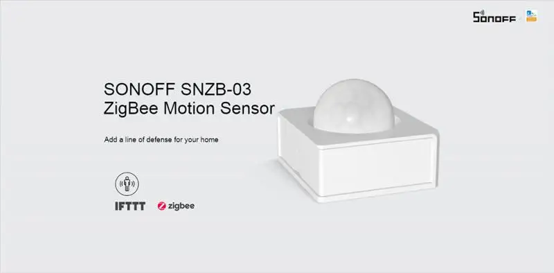 Sensor de Movimento Trabalho com Ponte Sonoff Zigbee Acessível Dispositivo Inteligente Detectar Movimento Gatilho Alarme Via Ewelink App Ifttt Snzb-03 7 Sonoff SNZB-03 zigbee sensor de movimento acessível