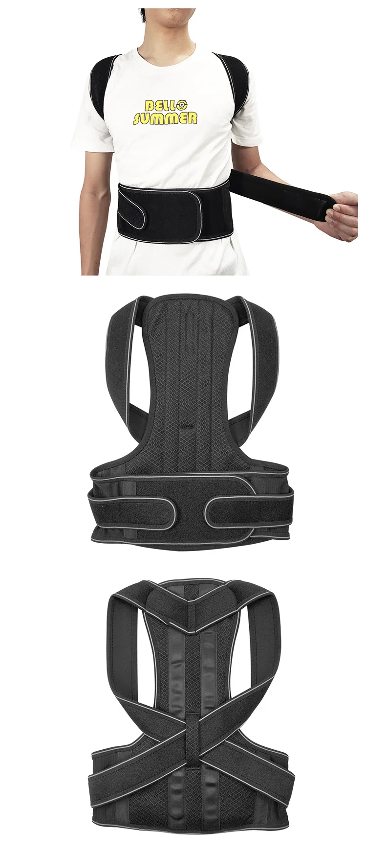 Unisex Posture Brace Posture Back Corset Clavicle Support Stop Slouching and Hunching Adjustable Back Support Posture Corrector