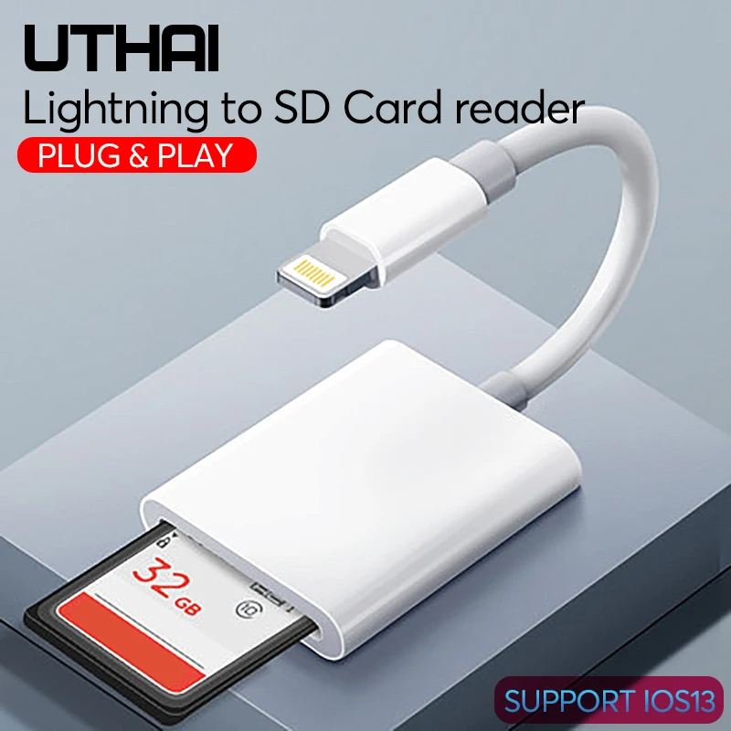 UTHAI C27 кард-ридер для SD-Lightning смарт-камера SD карта памяти адаптер для iPhone iPod Apple карты памяти использовать не нужно приложение