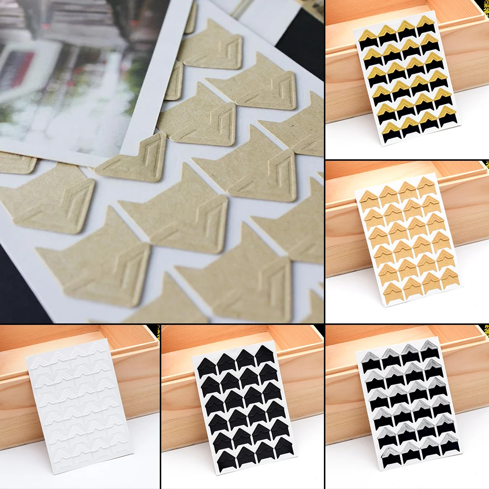 12 Sheets Self-Adhesive Photo Corners Scrapbooking Photo Mounting