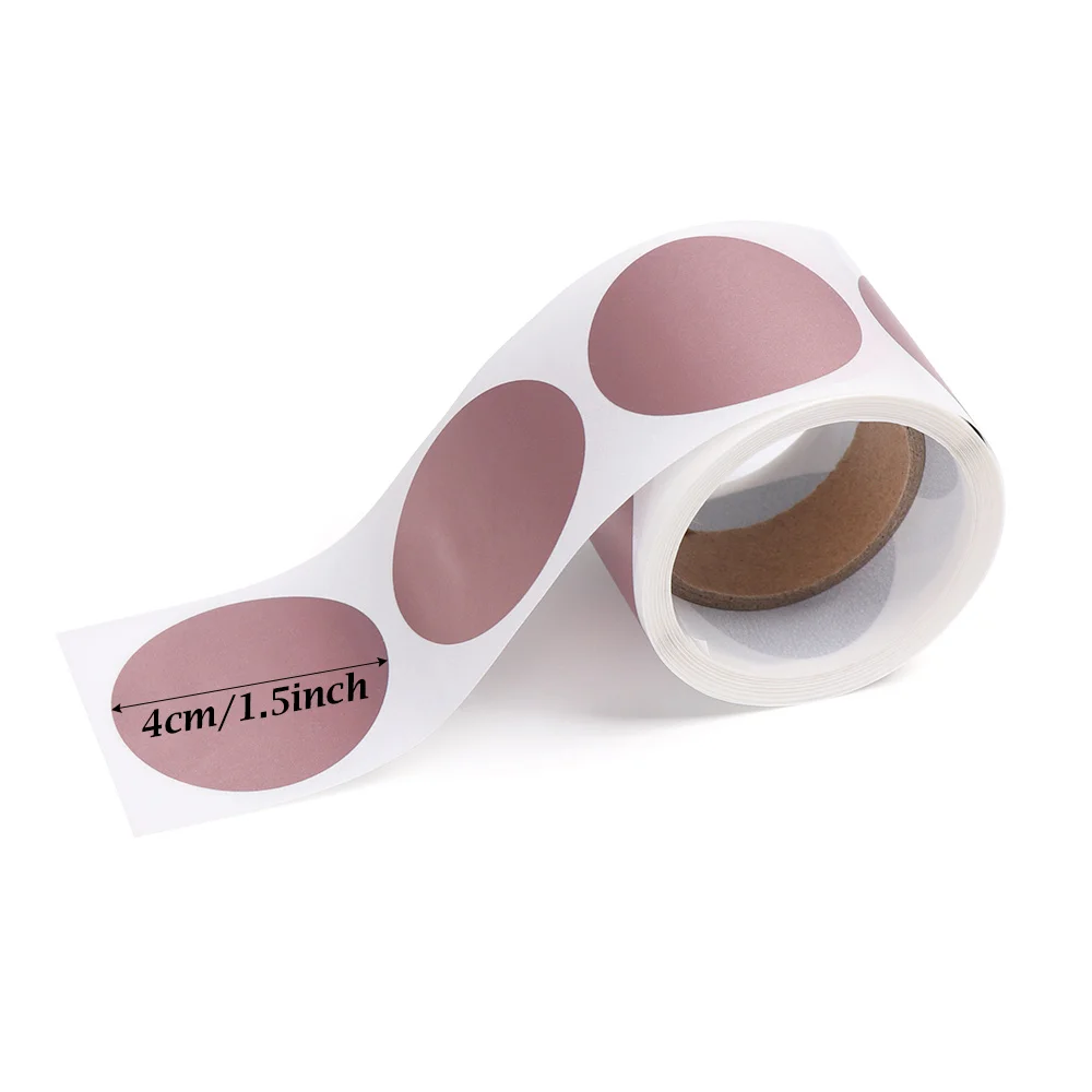 1Roll Round Rose Gold Scratch Off Sticker Secret Code Cover Label Adhesive Party Game Favor Stationery Sticker Scratch Off Label