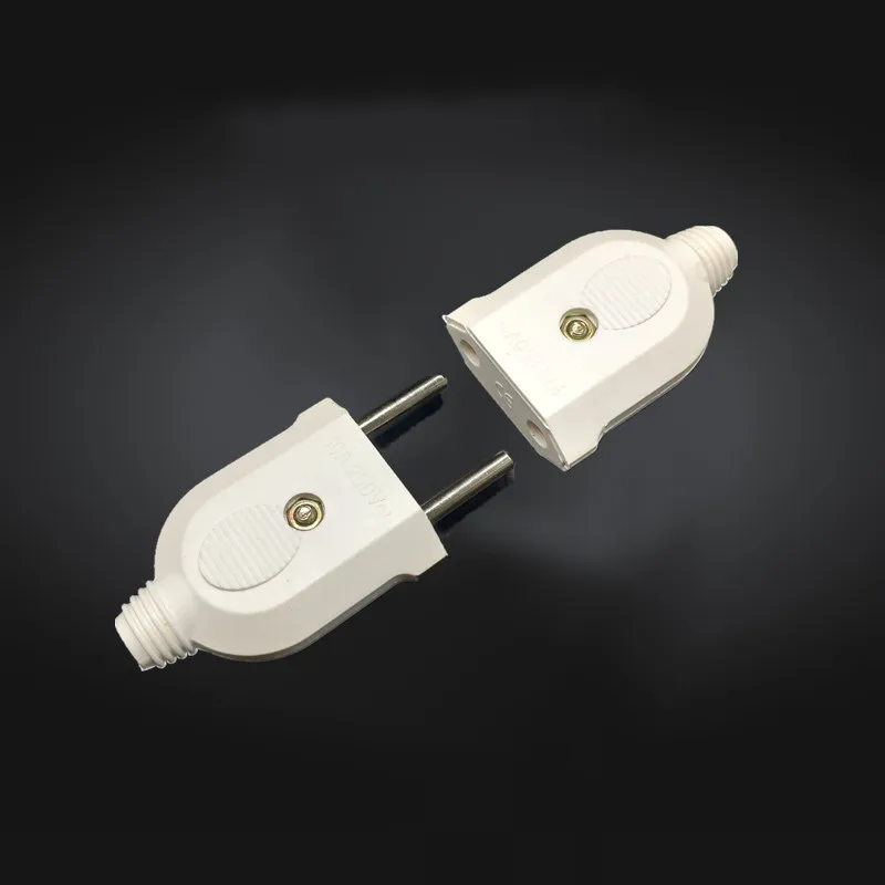 EU European 2 Pin AC Power Adapter Plug Connector Adapter Electrical Connector Power Plug 1pc
