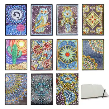 

Diamond Painting Notebook DIY Mandala Special Shaped Diamond Embroidery Cross Stitch Notebook Diary Book Student Gift