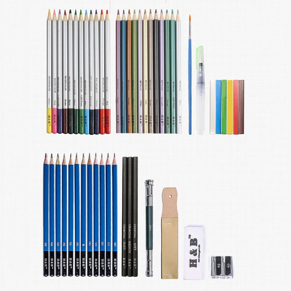 

51 Pcs Art Sketching Pencils Set Professional Colored Drawing Pencils Set TU-shop