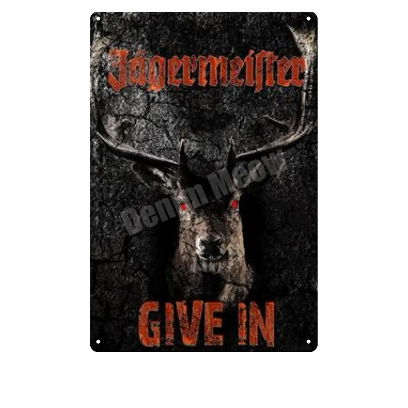 X Jagermeister винтажная металлическая жестяная вывеска, украшение для паба, бара, олень, пивная рекламная тарелка, ликер, пивная настенная наклейка, домашний декор, N276 - Цвет: X