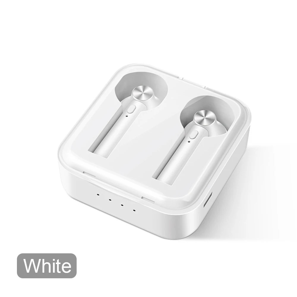 White Eqvvol TWS Bluetooth 5,0 беспроводные наушники спортивные наушники 3D стерео звук мини наушники с портативным микрофоном зарядная коробка Наушники - Цвет: White